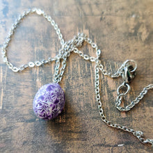 Load image into Gallery viewer, Purple Easter Egg Inspired Necklace