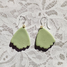 Load image into Gallery viewer, Shell Sage Green & Gold Speckled Earrings