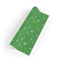 Load image into Gallery viewer, Wrapping Paper Rolls - Green Crystal D100 Dice Design
