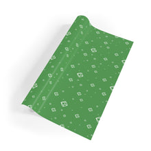 Load image into Gallery viewer, Wrapping Paper Rolls - Green Crystal D100 Dice Design
