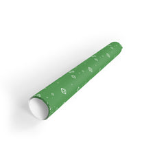 Load image into Gallery viewer, Wrapping Paper Rolls - Green Crystal D100 Dice Design

