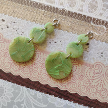 Load image into Gallery viewer, Large Three Circle Dangle Faux Stone Earrings
