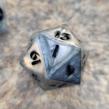 Load image into Gallery viewer, Metalic Grey Dice Chunky Full 7 Set
